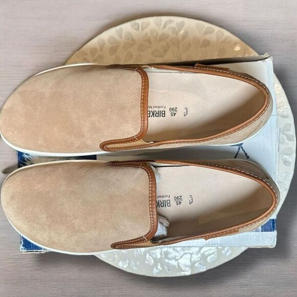 BIRKENSTOCK Skye Leather Suede Sand Unisex Slip-On Sneaker - Picture 6 of 10